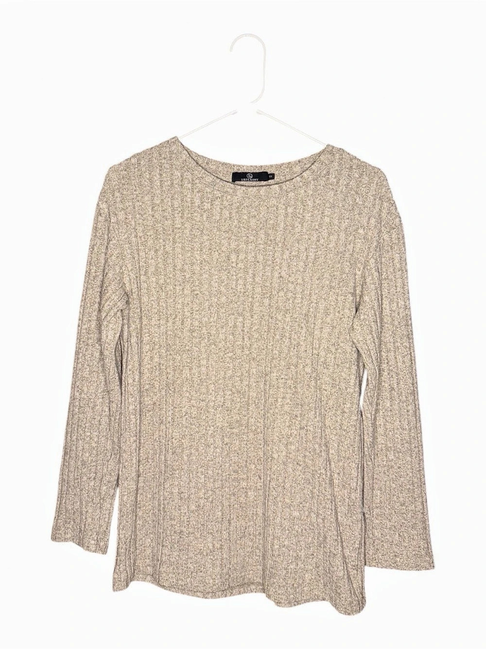 Lillusory Long Sleeve Sweater Beige Size Small